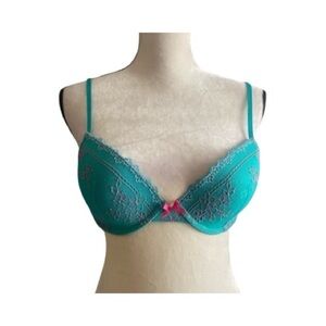 XHILARATION-TEAL BRA-36B